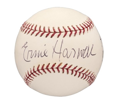 Ernie Harwell Single-Signed and Inscribed Baseball With Hall of Fame Inscription (PSA/DNA MINT 9)